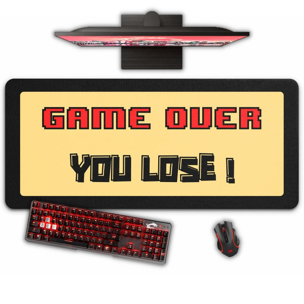 tapis de bureau gamer game over