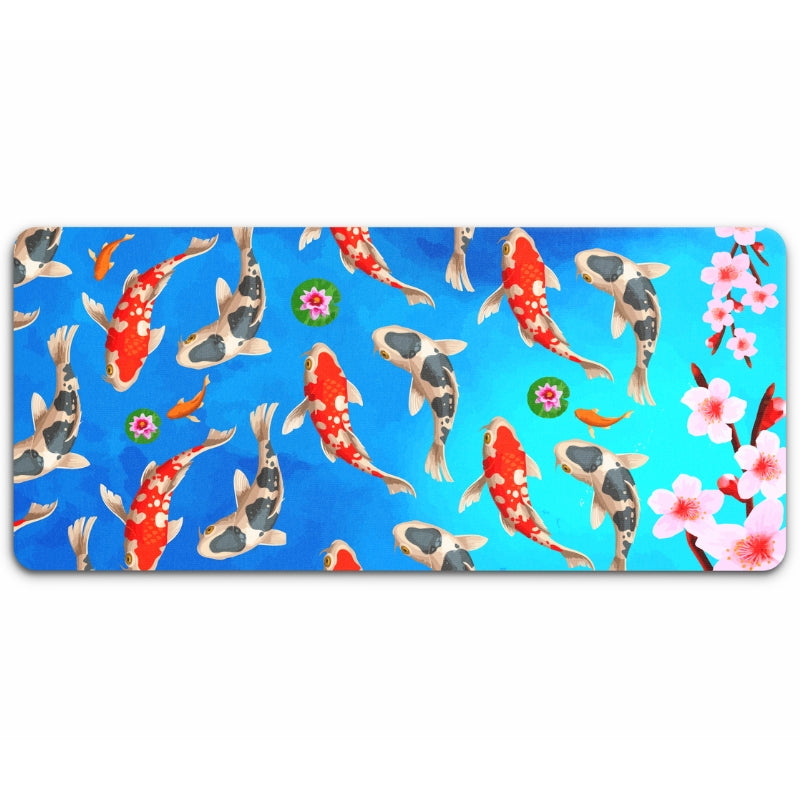 tapis de bureau xxl carpe koi poisson