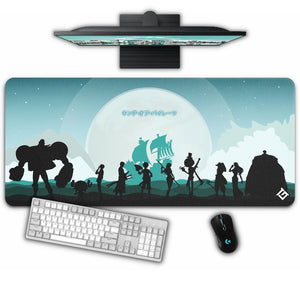 Tapis de Souris Anime - Grand Tapis de Souris One Piece,Tapis de Clavier  étendu personnalisé XXL,ZW-HZ229,60cmx30cmx2mm